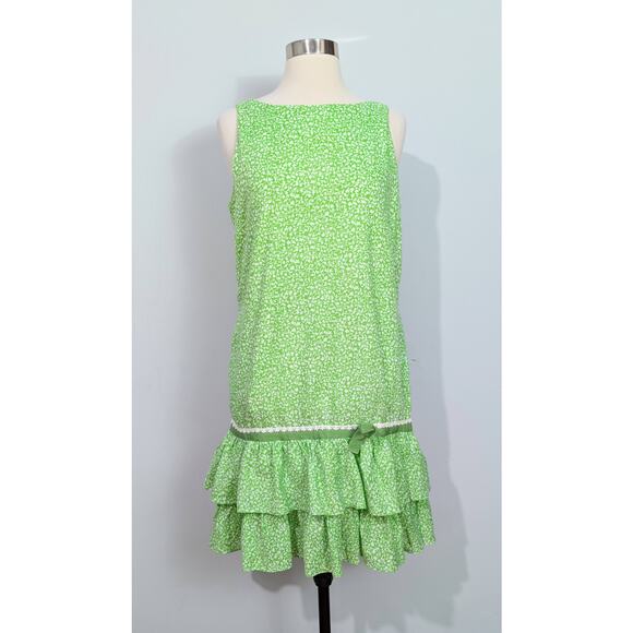 Evelyn Pearson Green 60s-Does-20s Mini Dress - Picture 2 of 8
